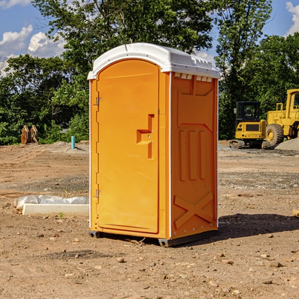 how often are the portable toilets cleaned and serviced during a rental period in Cooke County Texas